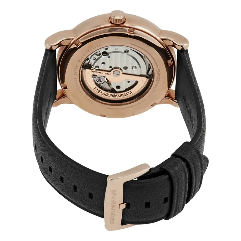 Emporio Armani Luigi Automatic Cream Dial Men's Watch- AR60013